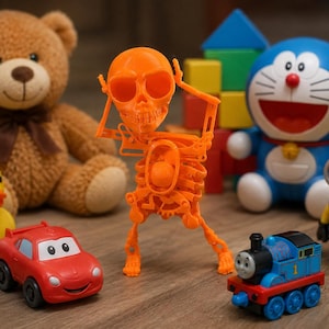 Arquivos STL de Esqueleto - Arquivos para Impressora 3D de Esqueleto Dançante - Brinquedo de Mesa Divertido - Modelo 3D de Halloween - Arquivo STL de Esqueleto Dançante para Diversão Garantida