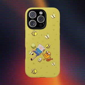 Funda para teléfono de Hora de Aventuras, resistente, con dibujos animados de Finn y Jake, ideal como regalo para fans, accesorio adorable para niños y adultos.