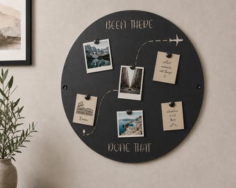 Metal Travel Magnet Board, Been There Done That Memo Photo Display Panel