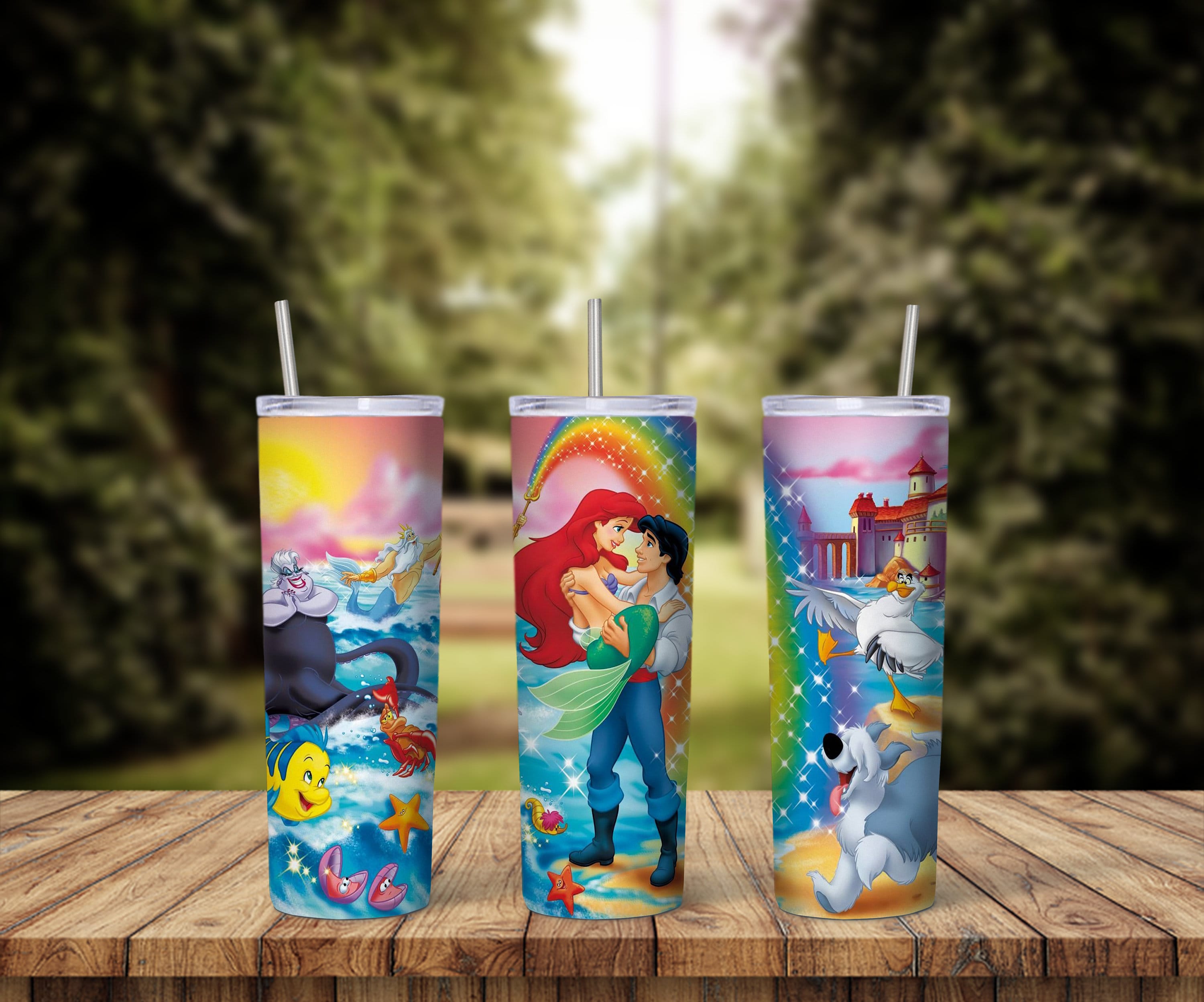 Little Mermaid Tumbler Design 20 Oz Skinny Tumbler Design Etsy
