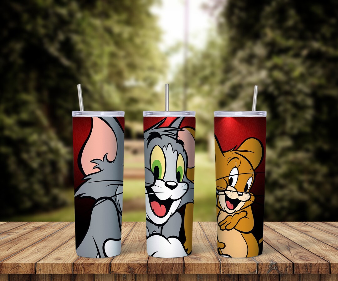 Tom and Jerry Tumbler Design, 20 Oz Skinny Tumbler Design, Sublimation
