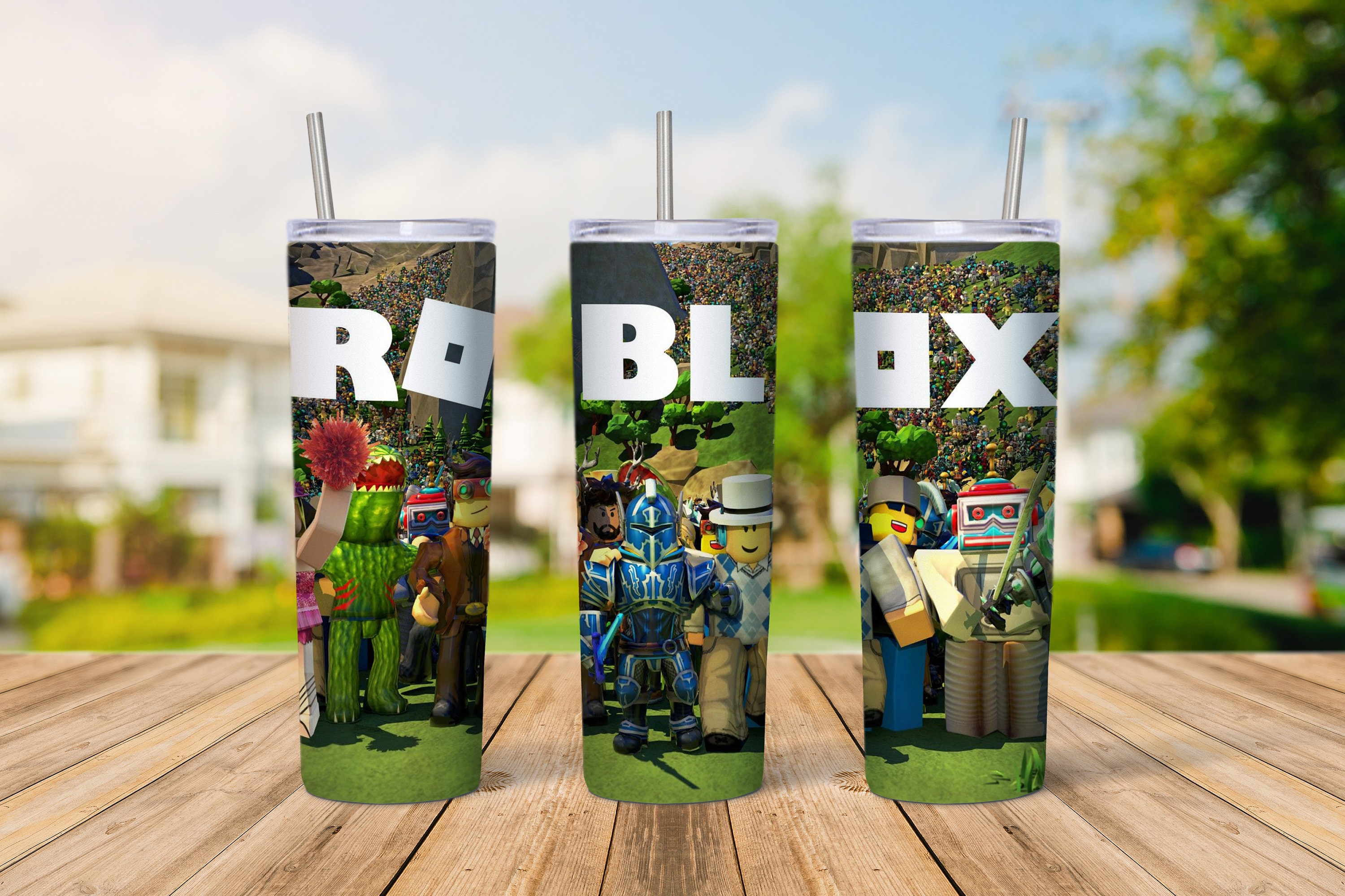 Customized Roblox Tumbler Smirking Face Gift Tumbler 