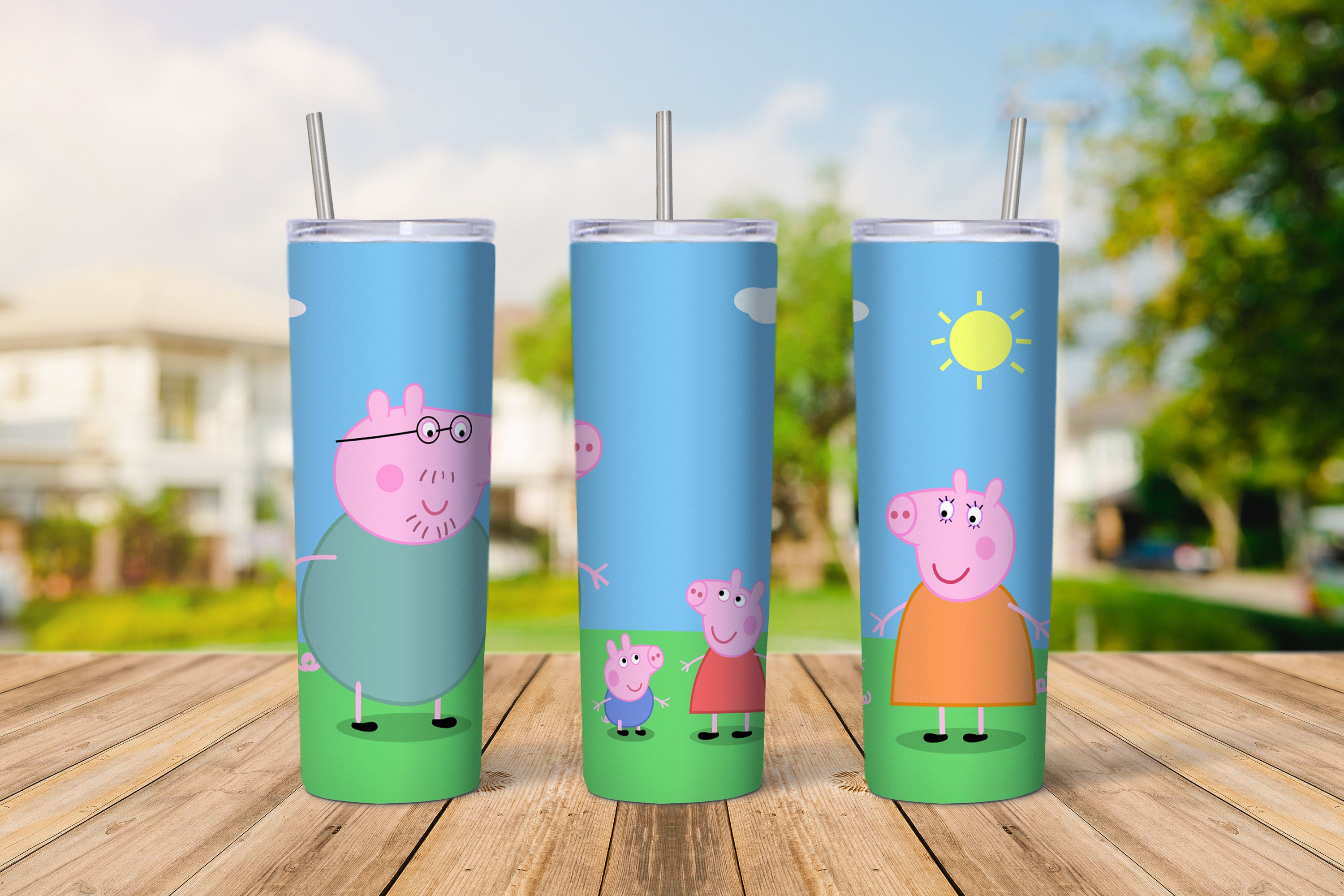 12oz Sippy Kid Cup, Peppa Pig kid cup, vaso de pepa pig, Peppa Pig sippy  cup, Peppa Pig sublimation, kid cup sublimation, vaso para nina