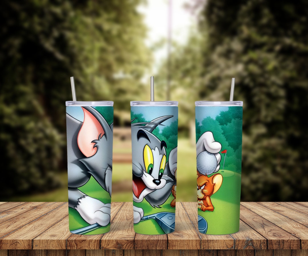 Tom and Jerry Tumbler Design, 20 Oz Skinny Tumbler Design, Sublimation
