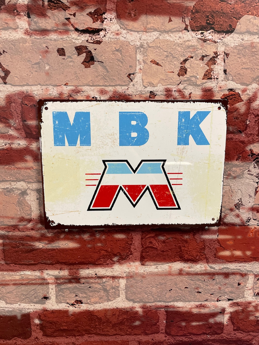 Plaque Métal Vintage Motobécane Mobylette – Décoration Atelier