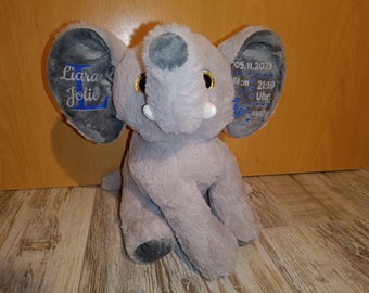 Personalized cuddly toys Elephant, Stitch and Leroy (with music)