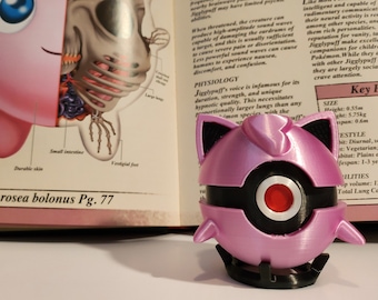 3D Printed Jigglypuff Pokeball with Stand