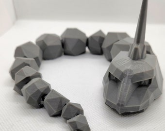 Articulated Onix Figure, 15" Posable Toy