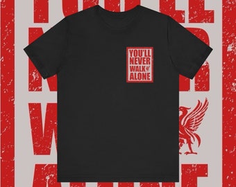 Liverpool FC retro away kit inspired Unisex Jersey Short Sleeve Tee - You&#39;ll Never Walk Alone YNWA