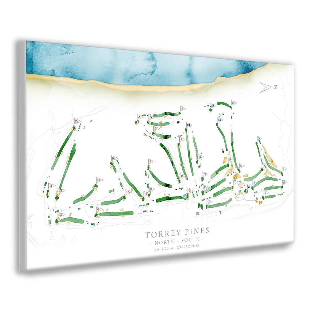 Torrey Pines Golf Course Map North and South Courses CA Golf Layout