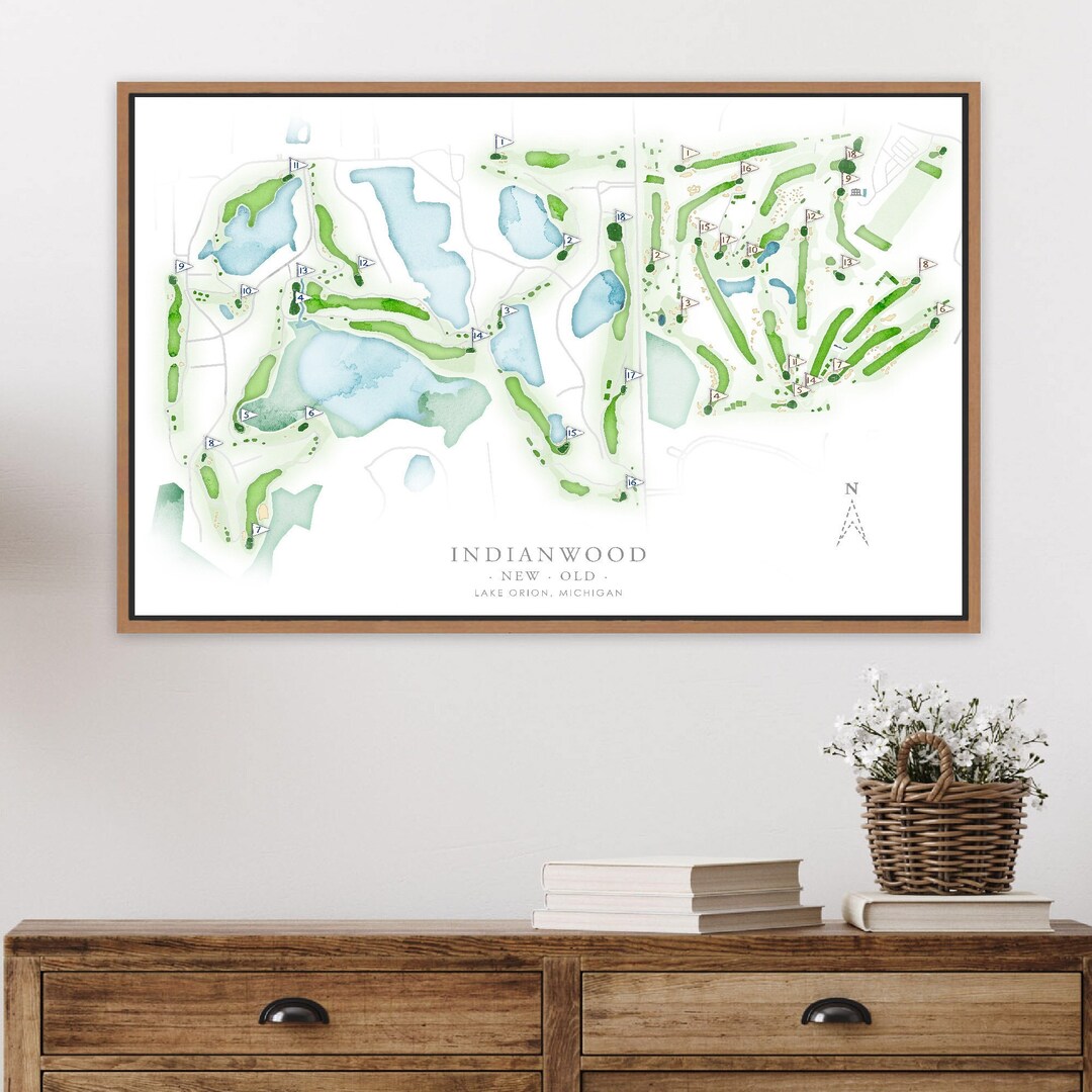 Indianwood Golf Course Map MI Golf Club Course Layout Fathers Golf