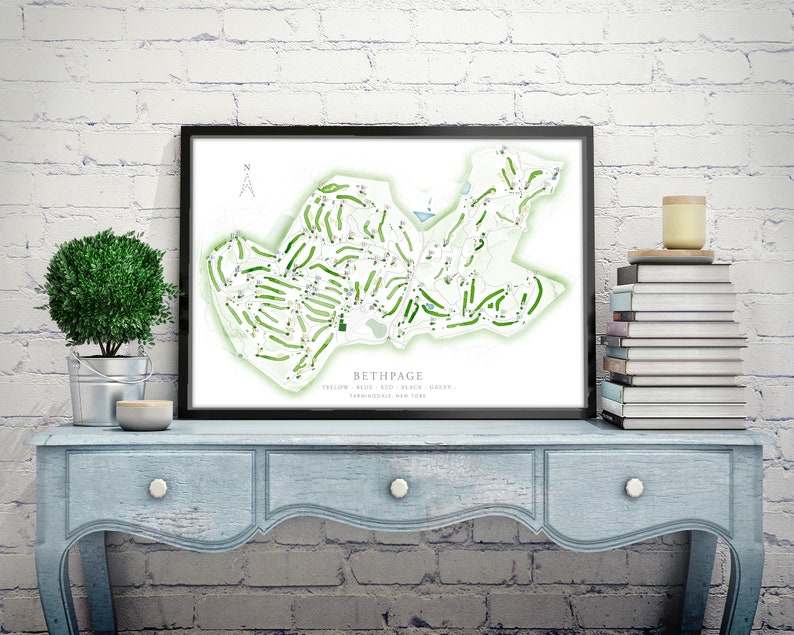 Bethpage State Park Golf Course Map Layout of All 5 Courses Etsy