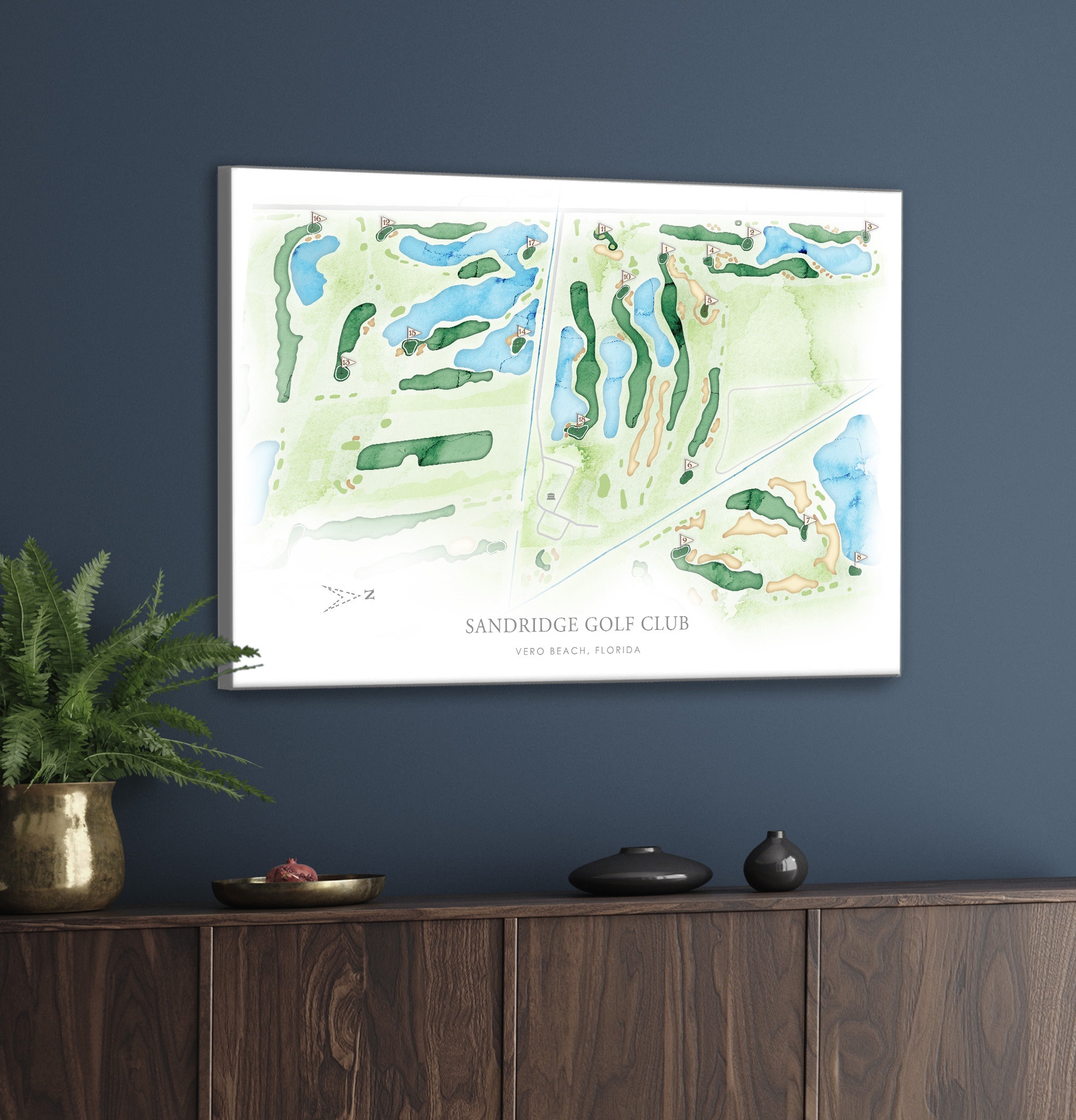 Sandridge Lakes Golf Course Map Layout of Course for Florida Golf