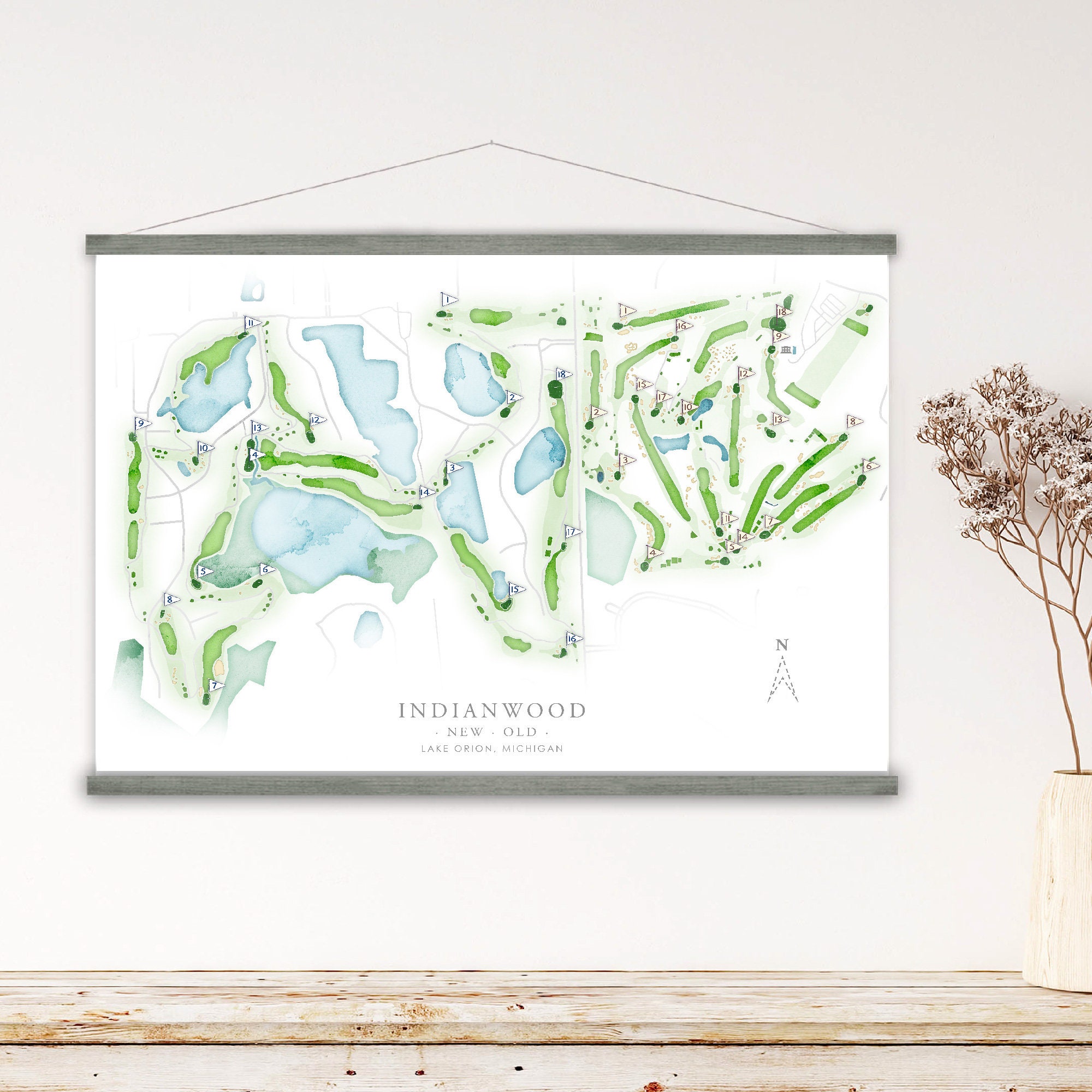 Indianwood Golf Course Map MI Golf Club Course Layout Fathers Golf