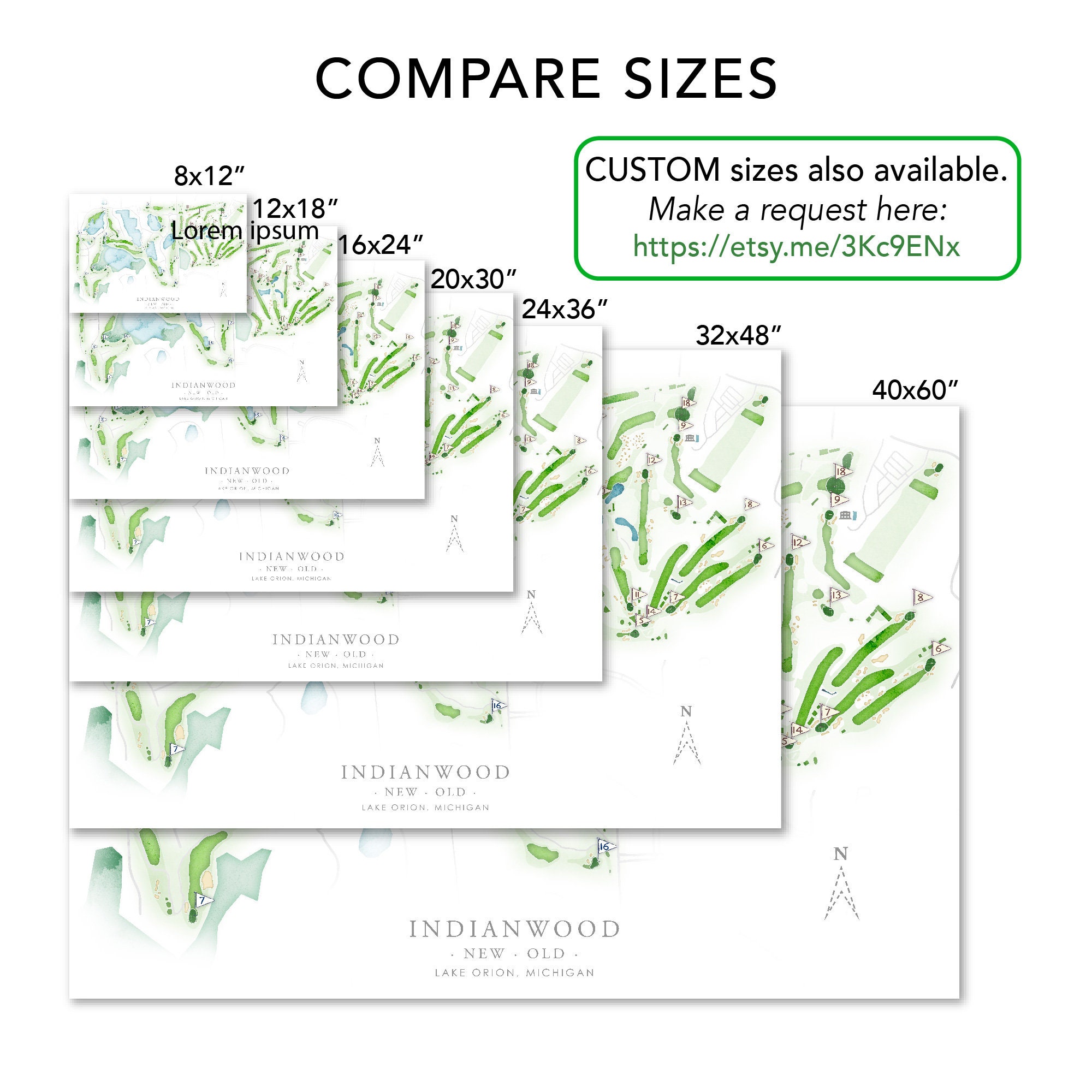 Indianwood Golf Course Map MI Golf Club Course Layout Fathers Golf