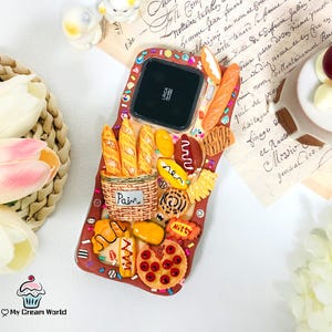 Delicious food bread cream glue decoden phone case for xiaomi 15 14 13 ultra,redmi note 13 pro,poco x7 pro case,iphone oneplus motorola case
