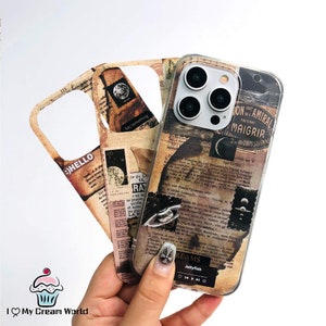 Capa de celular com estampa de cartão para iPhone 16e 16 15 14 13 Pro, Samsung Z Fold 6 5 S24 S23 S25 Edge A56, capa para Google Pixel 9A 9 8 Pro, presente de aniversário