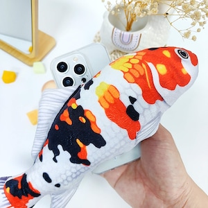 Coque de portable poisson carpe Koi avec chaîne pour Samsung S25 Edge S24 A56 A55, iPhone 16e 16 15 14 13 Pro Max, coque Google Pixel 8 9 Pro, meilleur cadeau porte-bonheur