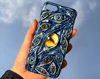Cthulhu Tentacle Eyeball Phone Case for iPhone Air 17e 16 15 14 13 Pro max,Samsung S26 FE S25 Edge S24 Ultra A56,Google pixel 9 10 Pro XL