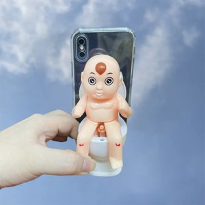 Lustige Wasserstrahl Toilette iPhone Case für iPhone 16e 16 15 14 13 12 Pro Max, Samsung A36 S24 S25 Edge, Google Pixel 8 9, beste Geschenkidee