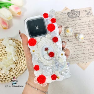 Capa de celular com cola creme decoden feita à mão para Xiaomi 15 14 13 Ultra, Redmi Note 13 Pro, Poco X7 Pro, iPhone One Plus Motorola, presente de aniversário