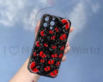Halloween Decor Creepy Red Eyes Cream Case for iPhone Air 17e 16 15 14 13 Pro Max,Samsung S26 FE S25 S24 Ultra Z Flip8,Google pixel 10 9 Pro