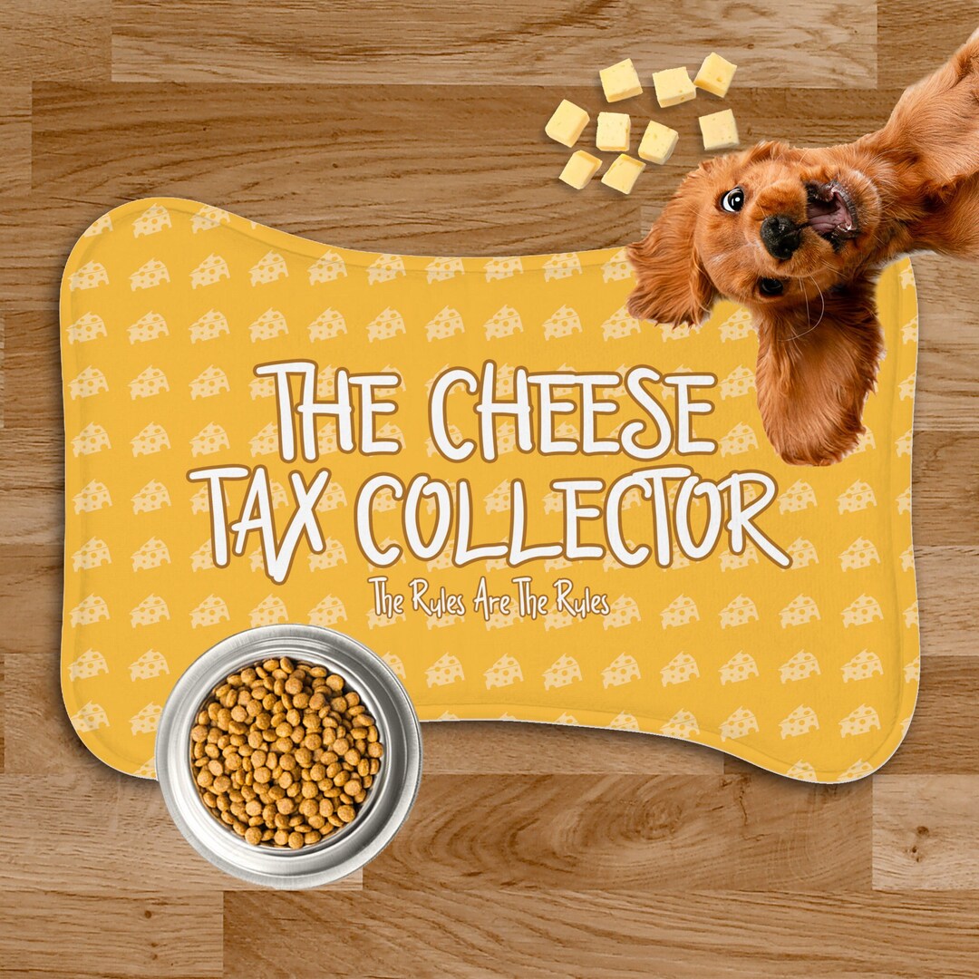 The Cheese Tax Collector Dog Feeding Mat Puppies Dog Food Etsy