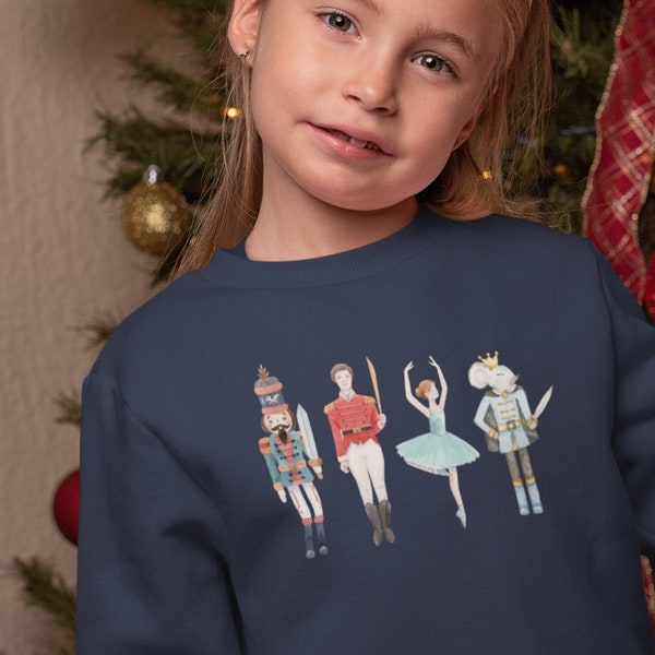 Nutcracker Youth Girl Child Sweatshirt Sweater Shirt Crewneck Christmas Xmas Gift Mother Mom Daughter Granddaughter Grandchild Dancer Ballet
