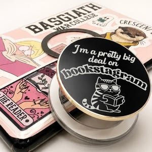 Funny Bookstagram Metal MagSafe Kindle Grip | Book Lover Laser Engraved Ereader Accessory | Magnetic Phone Holder Bookish Reader Gift