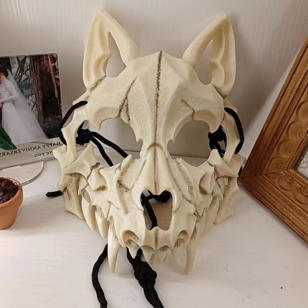 Skeleton Werewolf Masks Therian Masks Wolf Skull Mask Anime - Etsy - How To Make A Werewolf Mask