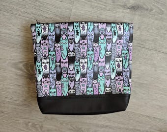 Pastel Cats Handmade Cosmetic Wash Bag Make-Up Pouch