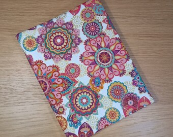 Reusable Fabric A5 Notebook Cover - Mandala v2