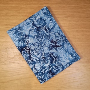 Reusable Fabric A5 Notebook Cover - Batik Roses