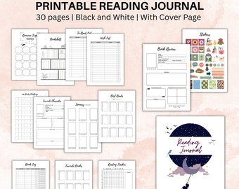 books and journals Printable Reading Journal, Printable Inserts, Printable Book Tracker, Printable Reading Tracker, Book Journal, Book Planner