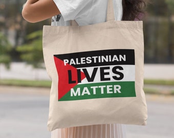 Palästinensische Lives Matter Einkaufstasche, umweltfreundliche Baumwolltasche