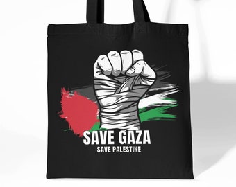 Save Gaza Save Palästina Flagge Einkaufstasche, Damen Canvas Geldbörse