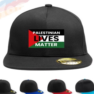 Palestinian Lives Matter Snapback Cap, Free Gaza Palestine Flag Hat, Palestine Freedom Slogan Adjustable Size Cap, Gifts for Gaza Supporters