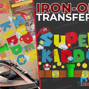 Parche termoadhesivo Super Kiddo, camiseta clásica de Game Boy retro, divertidos juegos para niños, regalos para amantes de los juegos, para prendas de vestir o camisetas de jugador