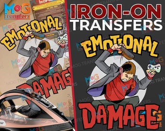 Emotional Damage Iron on Transfer, Funny Viral Social Media Meme, DIY Funny DTF T-shirt | Iron On Designs | Iron on Fabric Transfers | HTV