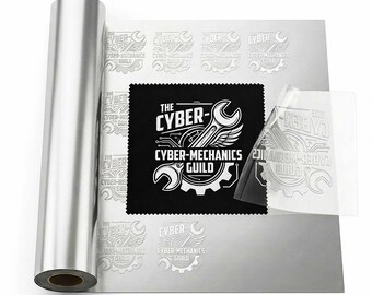Custom Metallic Silver DTF Transfer Gang Sheet, Metre Silver DTF Transfers, Ready to Press Heat Transfer, Personalised Cold Peel Merch Film