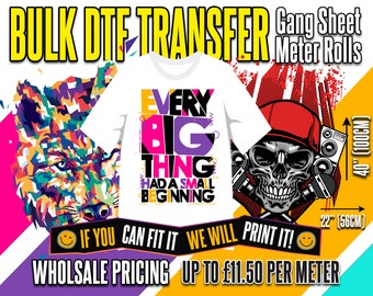 Personalised Heat Transfers, T-shirt Heat Transfer Ready to Apply Dtf Iron On Custom, Your Custom Design, Heat Printing Transfer Gang Sheets