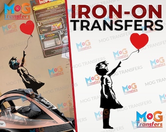 Banksy Girl with Balloon Iron On Transfer | Heat Press Patch