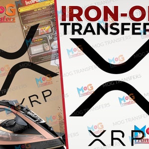 XRP Logo Aufnäher zum Aufbügeln, Digitale Währung Ripple Heat Press Bereit Aufnäher Eisen auf T-Shirt Information Trader DIY Heat Patch für T-Shirt