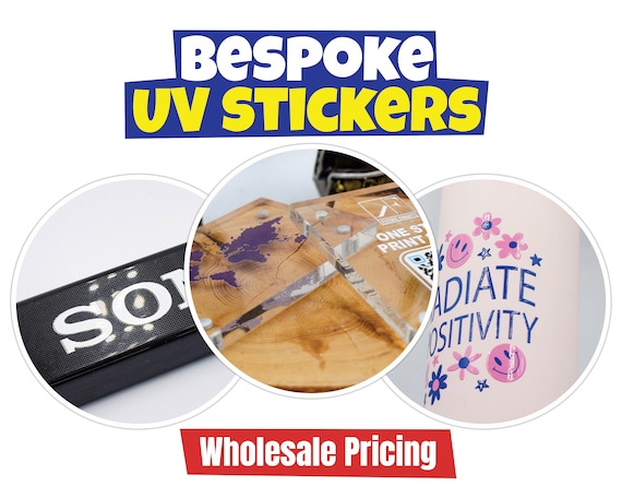 Personalised 3D UV DTF Stickers, Custom High Gloss Transfer Logo