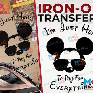 Disneyland DADDY MICKEY Aufbügeln Wärmetransfer Patch Micky Maus Ohren Vinyl Transfer lustiges Geschenk für ihn Papa, Vatertag Geschenke