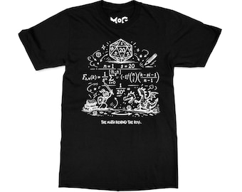Science of 20 Sided Dice T-Shirt, DND Gamer Meme Shirt, D20 Tabletop RPG Graphic Tee, Funny Vintage Board Game Top, Geeky Gamer Gift