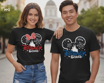 Disneyland Squad Cotton T-Shirt, Matching Mickey & Minnie Family Tee