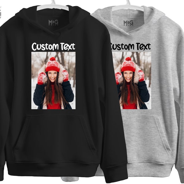 Custom Photo Hoodie | Any Picture Image PERSONALISED Text Hoody | Own Photo Jumper | Personalized  Photo Gifts | Birthday Hen Party Hoodies