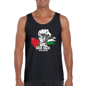 Save Gaza Save Palestine Men’s Vest, Support Palestinian Freedom Top, Flag with Fist Sleeveless Jacket, Stand With Palestine Rights Gifts