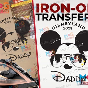 Disneyland Family Holiday Iron on Transfer T-shirt | Personalised 2024 Vacation T-shirt Custom Name Iron On Patch Print | Matching DIY Tees